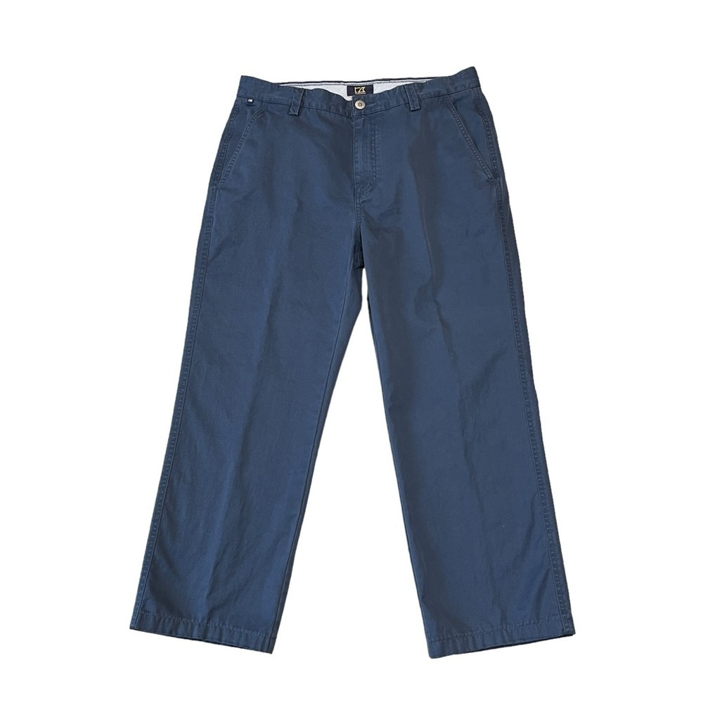 Cutter & Buck Men’s Straight Khaki Chino. Blue Size 34 x 26 #1074